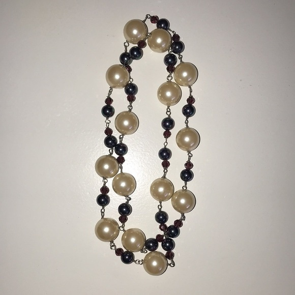 Handmade Necklace - Swarovski Amethyst & Pearl​​​ - Picture 4 of 4